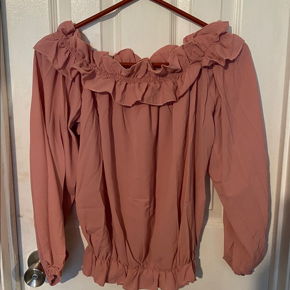 Ruffled Pink Blouse